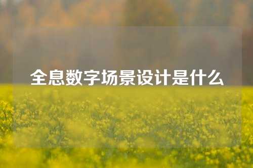 全息数字场景设计是什么