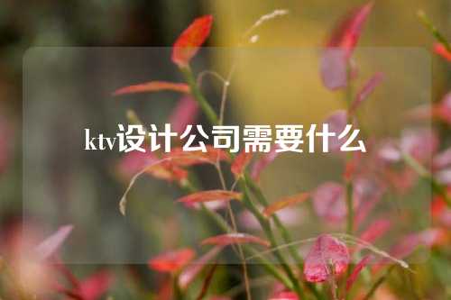 ktv设计公司需要什么