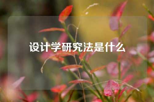 设计学研究法是什么