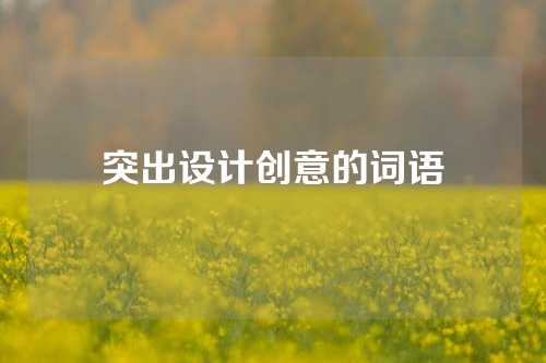 突出设计创意的词语