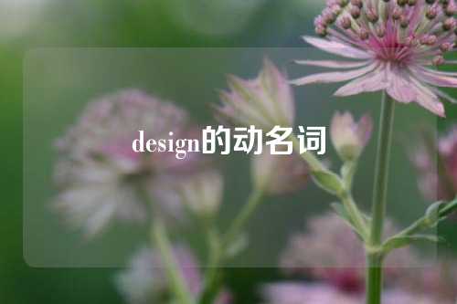 design的动名词