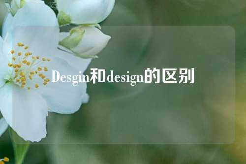 Desgin和design的区别