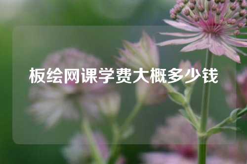 板绘网课学费大概多少钱