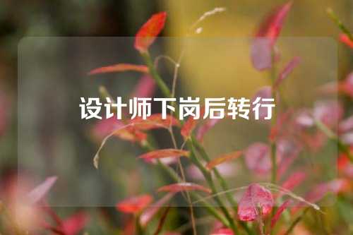 设计师下岗后转行