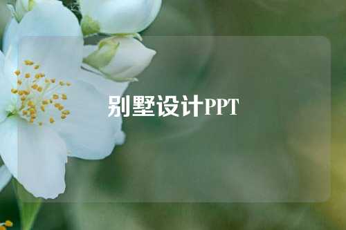 别墅设计PPT