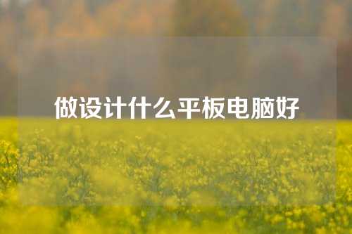 做设计什么平板电脑好