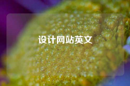 设计网站英文