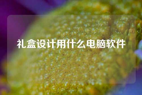 礼盒设计用什么电脑软件